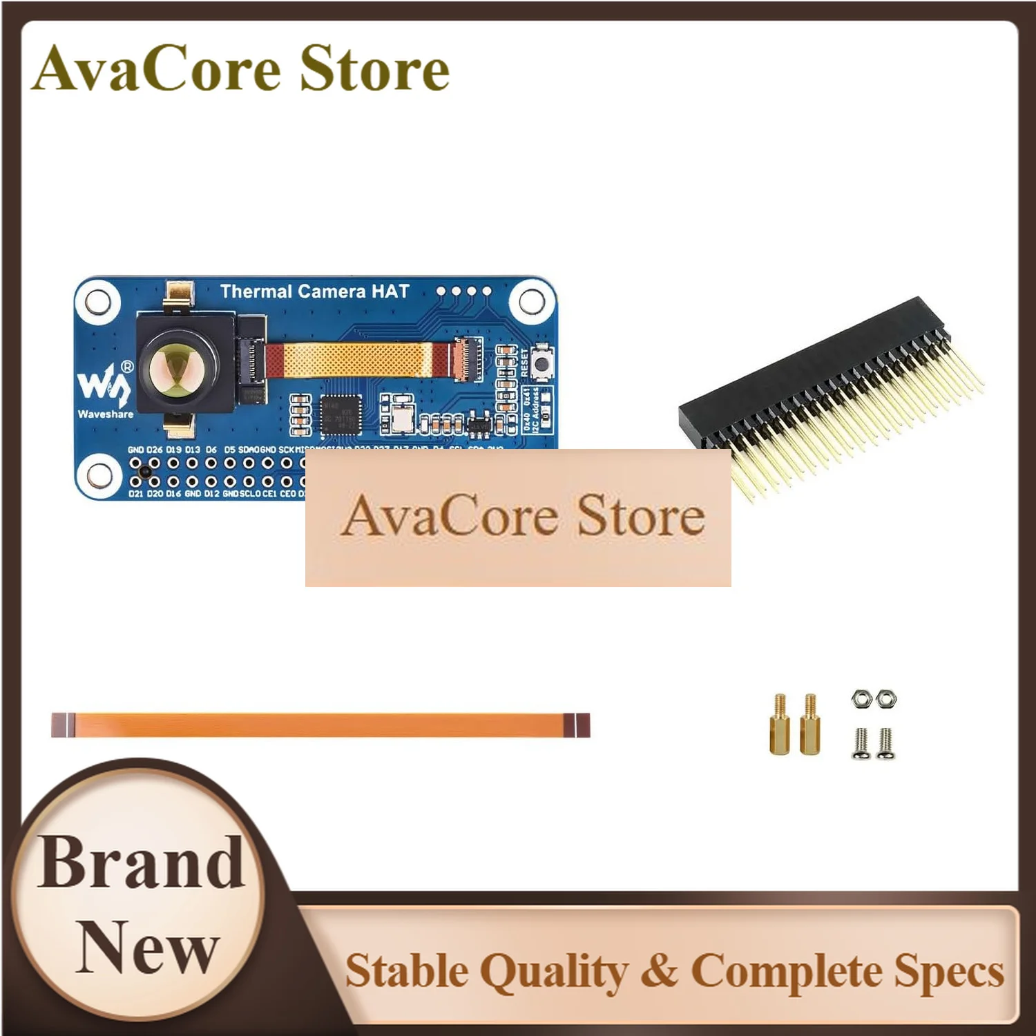 AvaCoreLong-wave IR Thermal Imaging Camera Sensor Module For RasPi RPI Raspberry Pi 3 Model B 4 5 Zero 2 W Projects 4B PI5 Acces