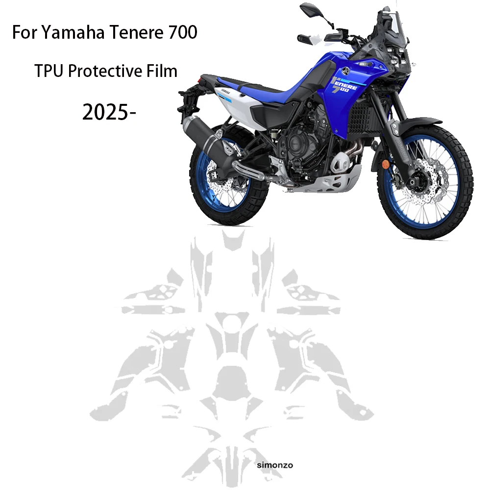 

For Yamaha Tenere 700 Full Fairing Protection Windshield Kits New 2025- TENERE 700 PPF Transparent Stickers TPU Protective Film