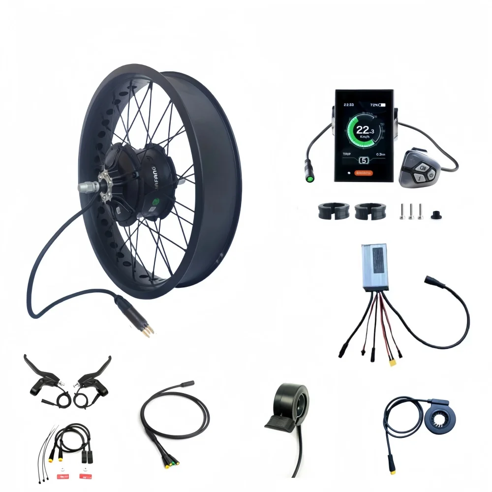 48V 500W BAFANG G060 Motor Ebike Fat Wheel Rear Wheel Conversion Kit 20/24/26*4.0'' Drop Out 175mm/190mm