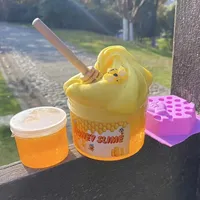 Honey Slime Set Honeycomb DIY Slime Kit Premade Crystal Toy Set Super Soft and Non-Sticky Jelly Cube Slime Party Favor Gifts