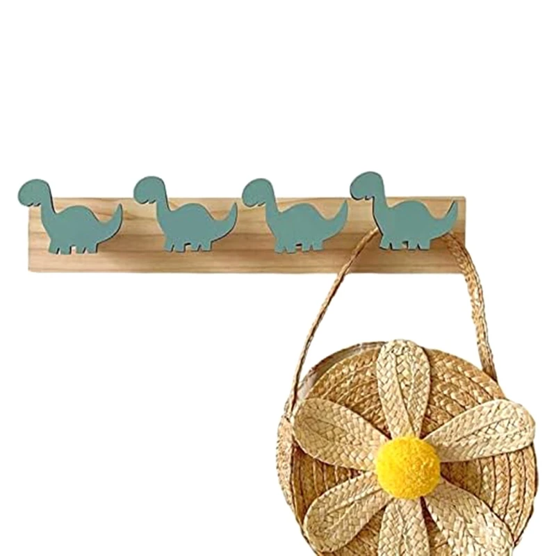 

Children's Coat Rack, Animal Cute Hook Dinosaur Hooks For Children's Room, With 4 Cute Dinosaur Shapes