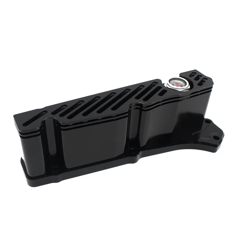 Motorcycle Oil Pan Aluminum Clear Visible Oils Bottom Potn for VESPA GTS250 300 GTV HPE 2019-2022 Black