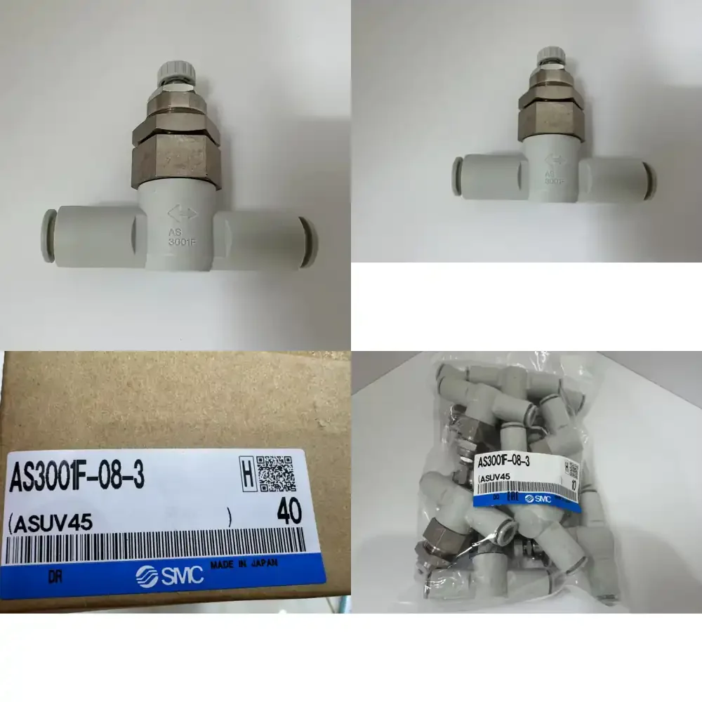 

Original Authentic SMC Copper Industrial Air Fitting New Speed Control Valve Coil Cylinder Thread Construction AS3001F-08-3