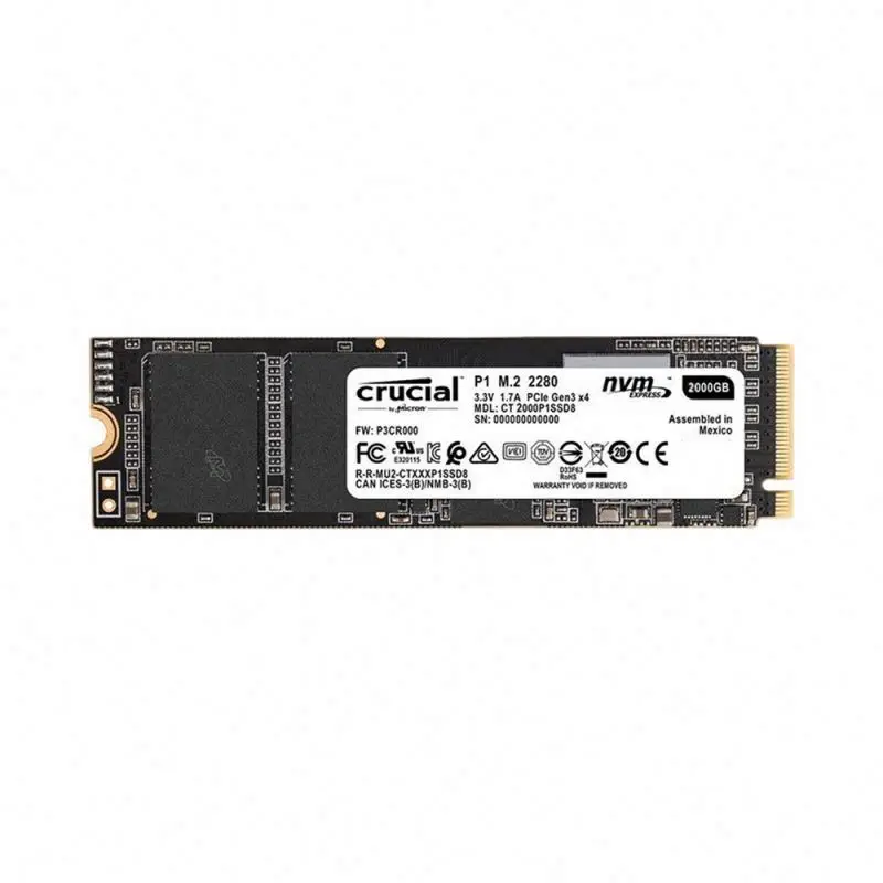 C Rucial P1 2TB M.2 2280 2000G NVME NAND NVMe PCIe Internal SSD CT2000P1SSD8