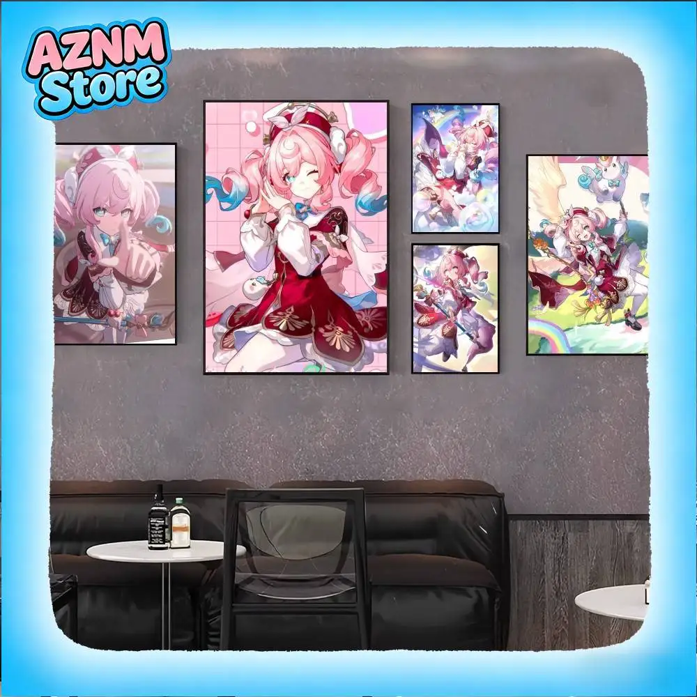 Hyacine Honkai Star Rail Canvas Painting Gallery Home Decoration Wall Stickers Living Room Bedroom Gifts