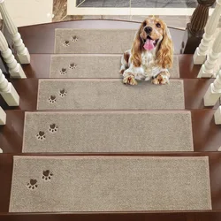 Wooden Steps, Anti Slip Stair Treads, Machine Washable Carpet Stair Treads, 28 Inch X 9 Inch Soft Indoor Stair Treads