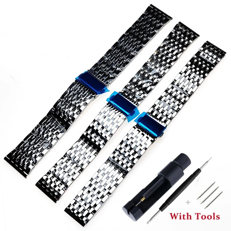 

18mm 20mm 22mm Stainless Steel Watch Strap Metal Folding Watch Buckle Watch Bracelet for Universal Watch Band Accessories