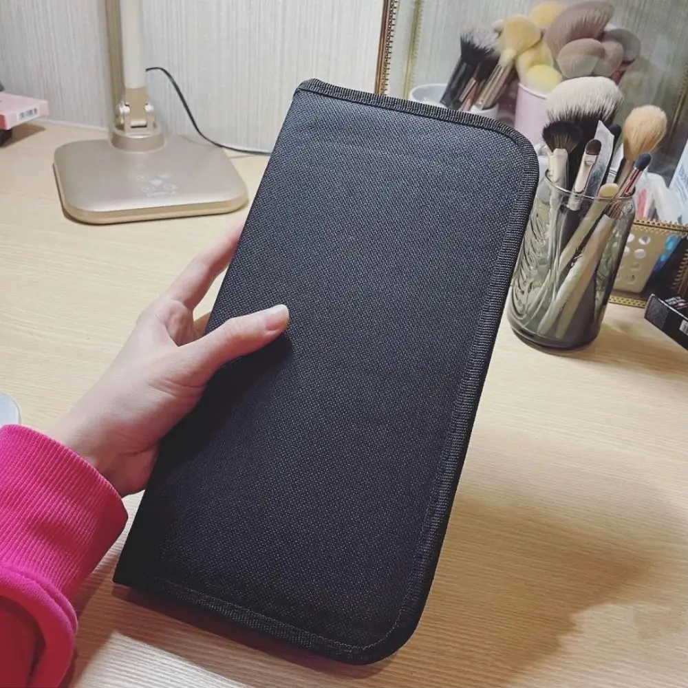 

Large Capacity Makeup Brush Bag Stand Up Portable Brush Storage Pouch Pencil Case Dust Prevention Cosmetic Brush Holder