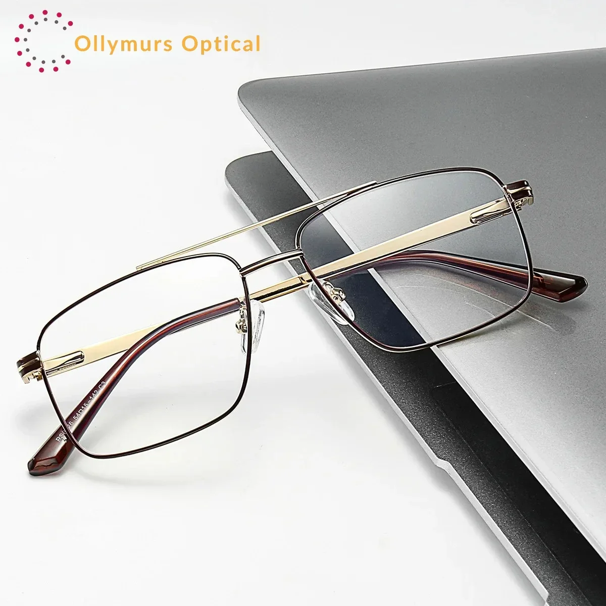 

Очки BREZ Classic Business для мужчин, металлическая геометрическая квадратная оправа, с возможностью установки линз по рецепту, защита от синего света