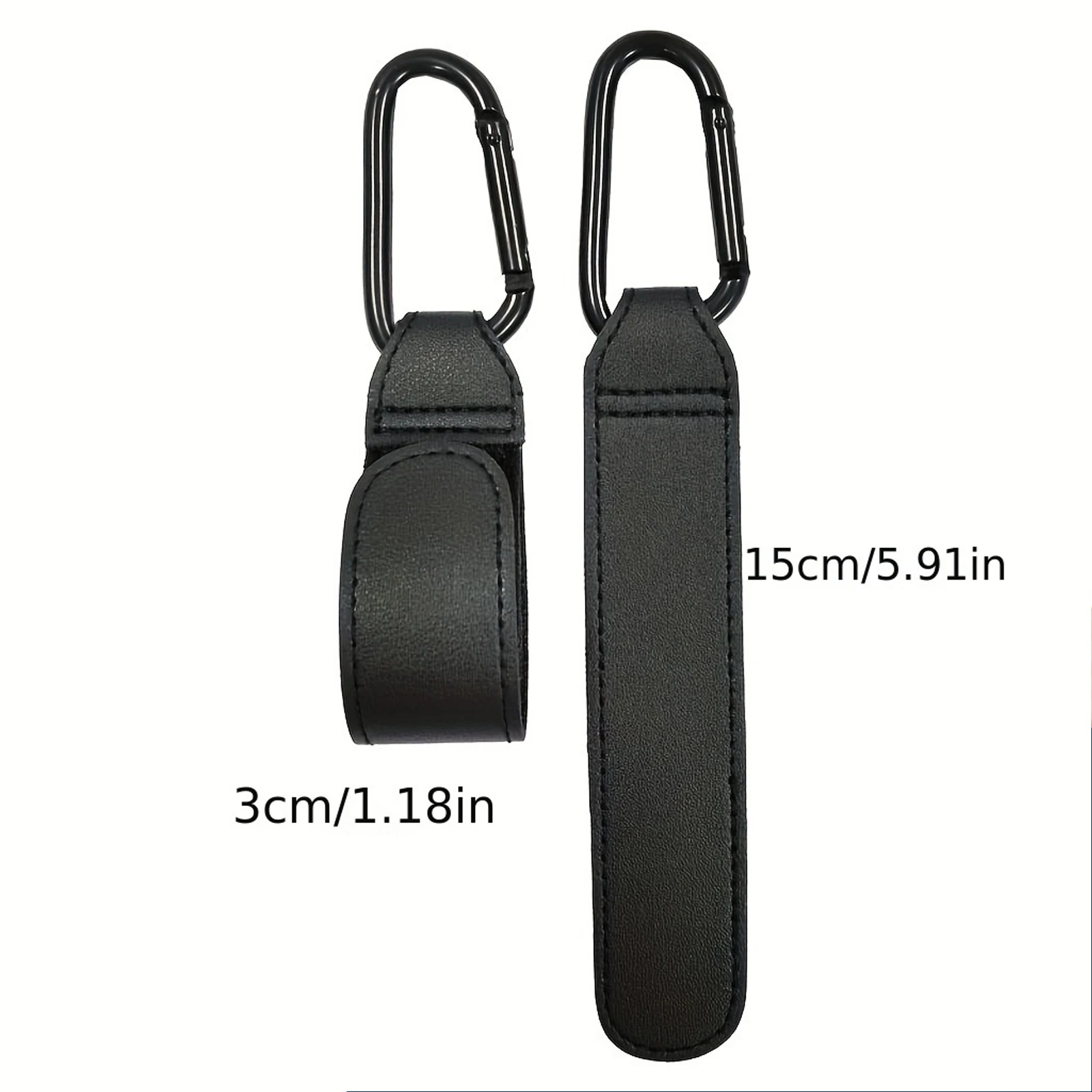 1/2pcs PU Leather Baby Bag Stroller Hook Pram Adjustable 360 Degree Rotatable Cart Organizer Pram Hook Crochet Stroller Accessor