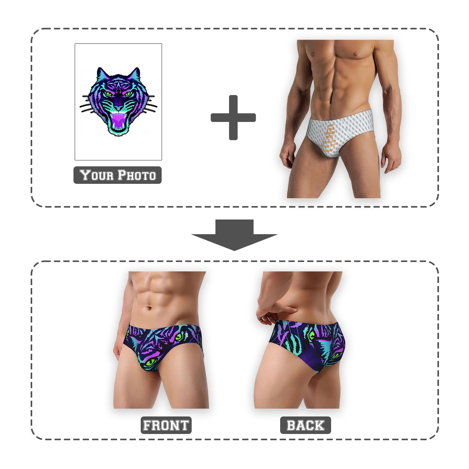 Customise Underpants Valentine's Day Gifts for Men Custom Briefs Boxer Briefs Bikini Underwear Personalized YourOwn for Partner 6
