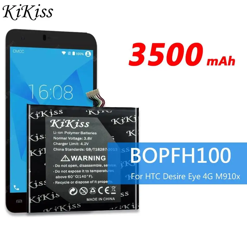 

Аккумулятор для мобильного телефона 3500 мАч BOPFH100 для HTC Desire Eye 4G M910x, премиум-класса, высокой емкости, на замену