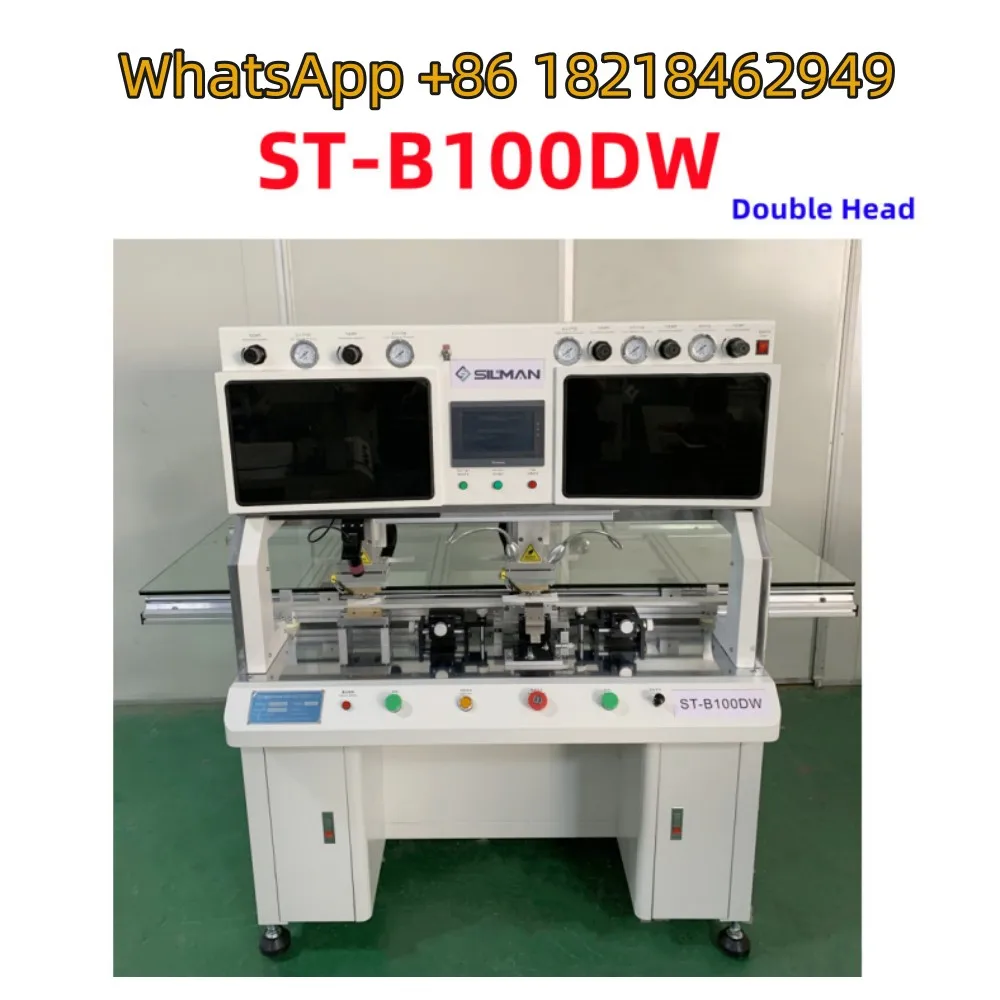 Silman ST-B100DW TV Repair ACF COF Bonding Machine For LCD LED Panel Opencell Laptop Screen COF TAB Double Head Big Size Device