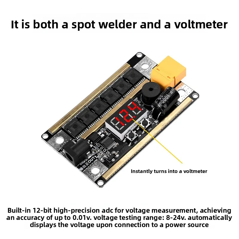 12V 99 Speed Spot Welder Handheld Portable 18650 Mobile Phone Lithium Battery Spot Welder DIY Kit Control Board