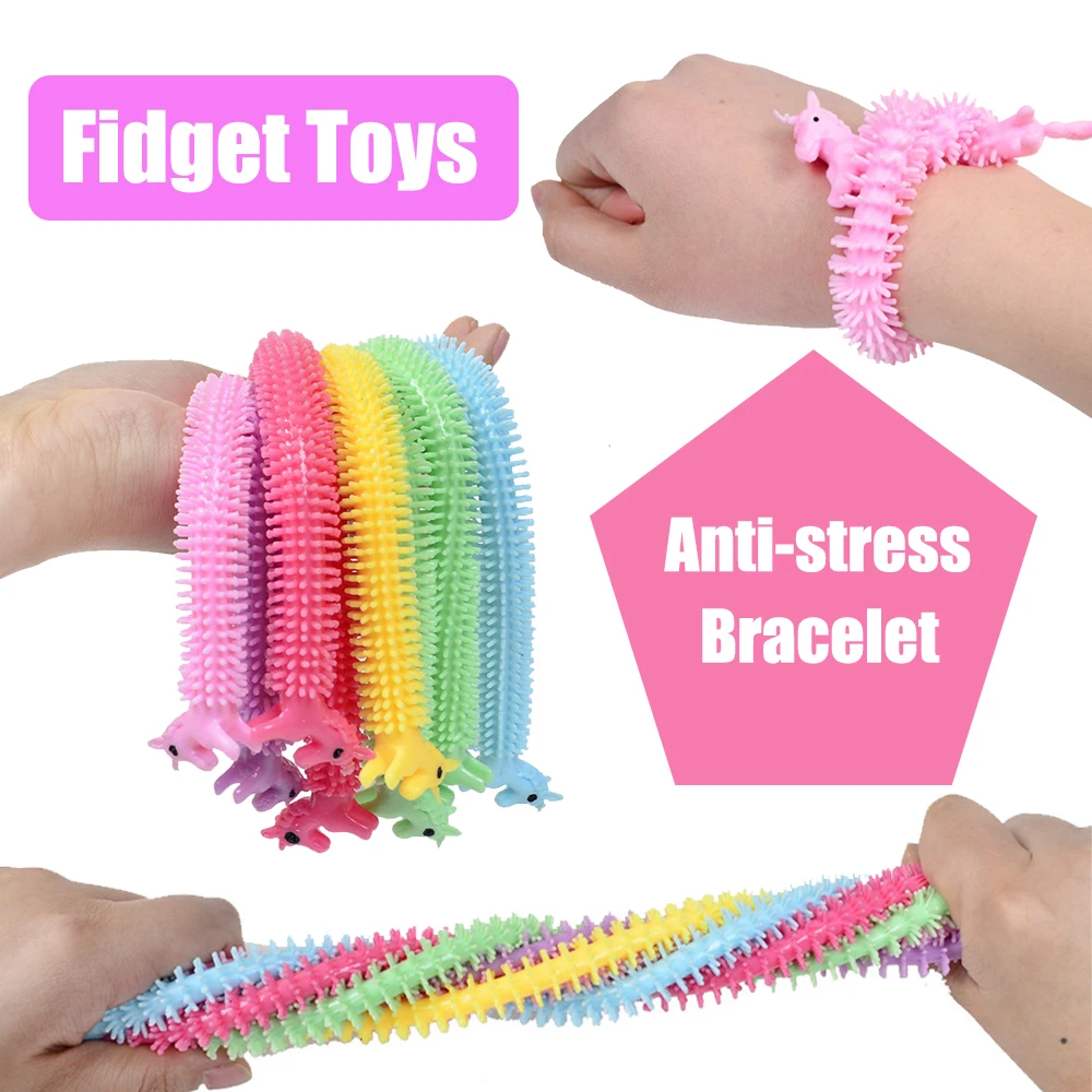 

Kawaii Squishy Unicorn Noodle Stretch String Rope Anti Stress Toys String Fidget Autism Vent Toys Decompression Toy Fidget Toys