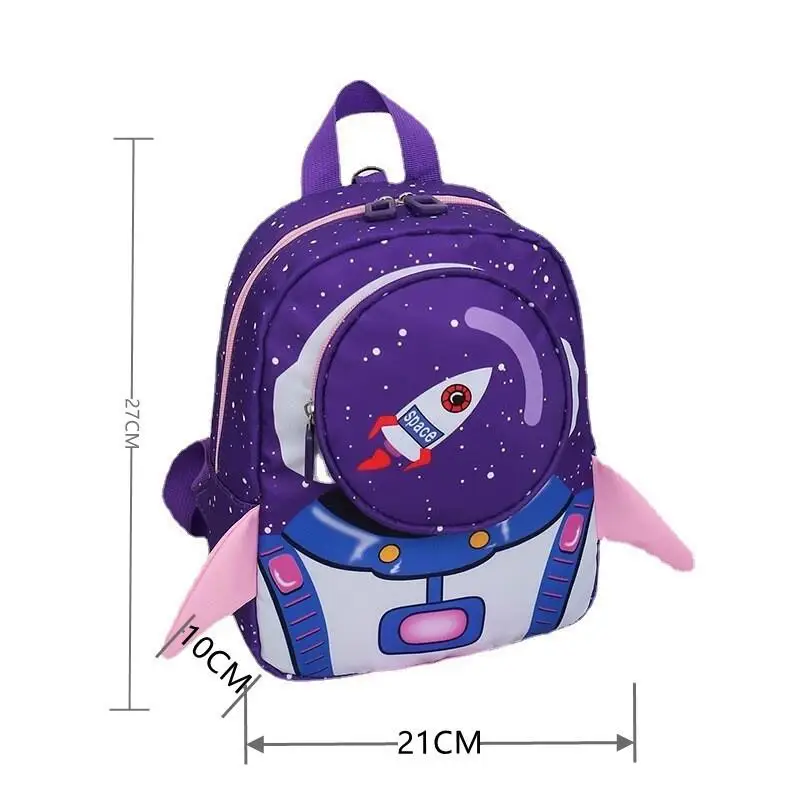 Anti Lost Children\'s Shoulder Bag Rocket Shape Lightweight Kindergarten School