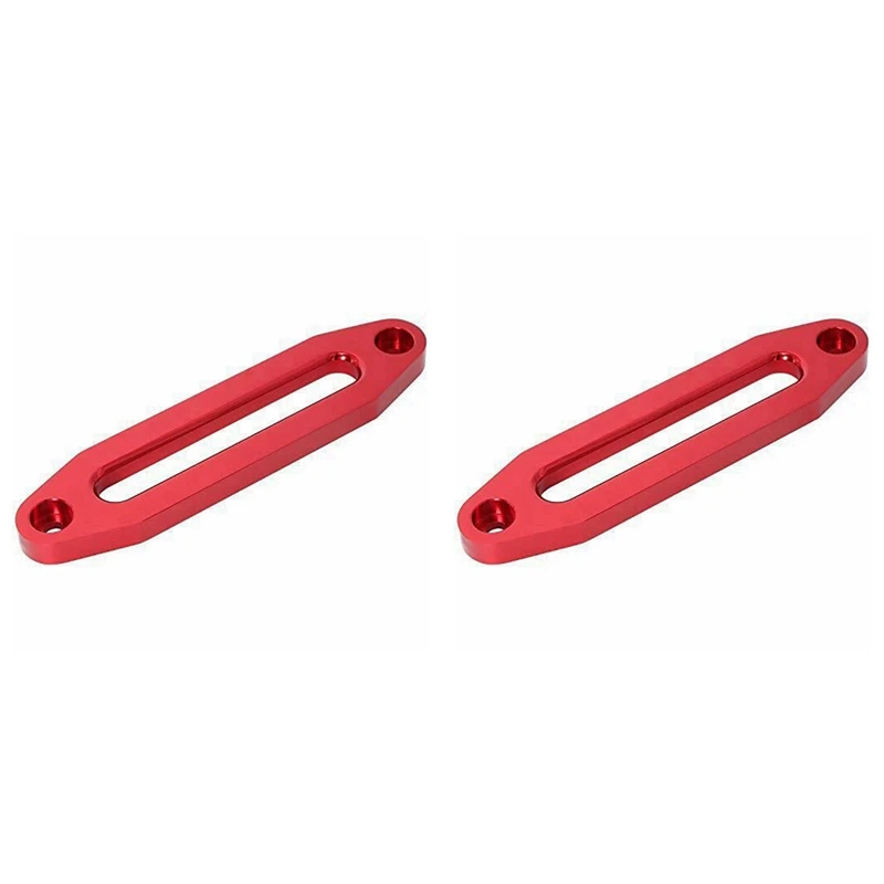 Pop Pop 2Pcs 10 Inch 12000 DBS Winch Rope Guide Hawse Aluminum Fairlead For Off Road 4WD Rope Silver Rope Guide Wire Guide Red
