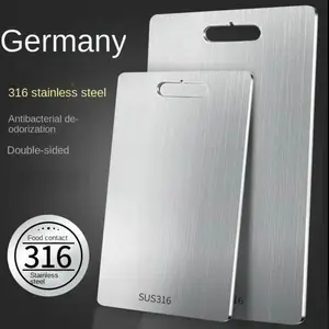 Coarse stainless steel cutting plate, Kitchen Masso Plate, Antibacterial and Moffa Household 6 Main Sales Taba de Meat - №4