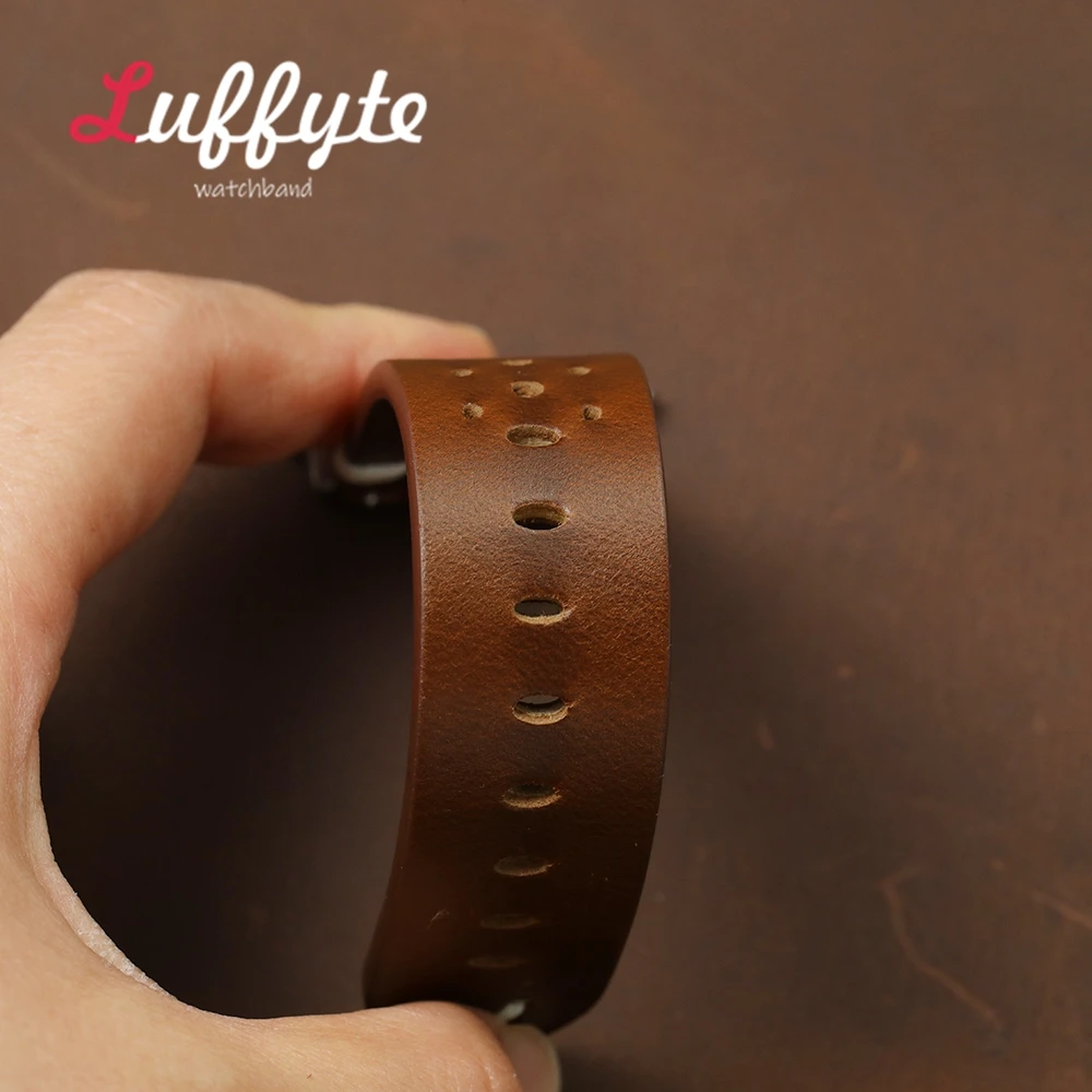 Ремешок из натуральной кожи для Apple Watch 1-10 Ultra SE 2, ремешок для часов из воловьей кожи с масляным воском для Iwatch 38/40/41/42/44/45/46/49 мм