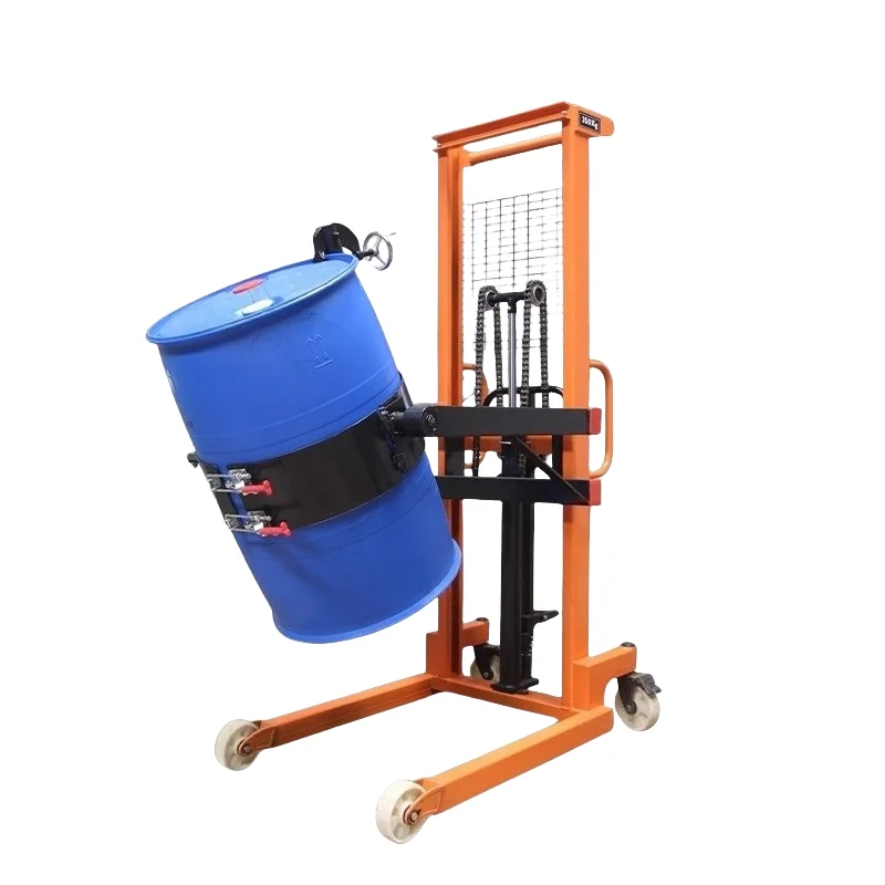 Гидравлический подъемник масляного барабана с ручной вращающейся функцией пельменей для стального и пластикового барабана