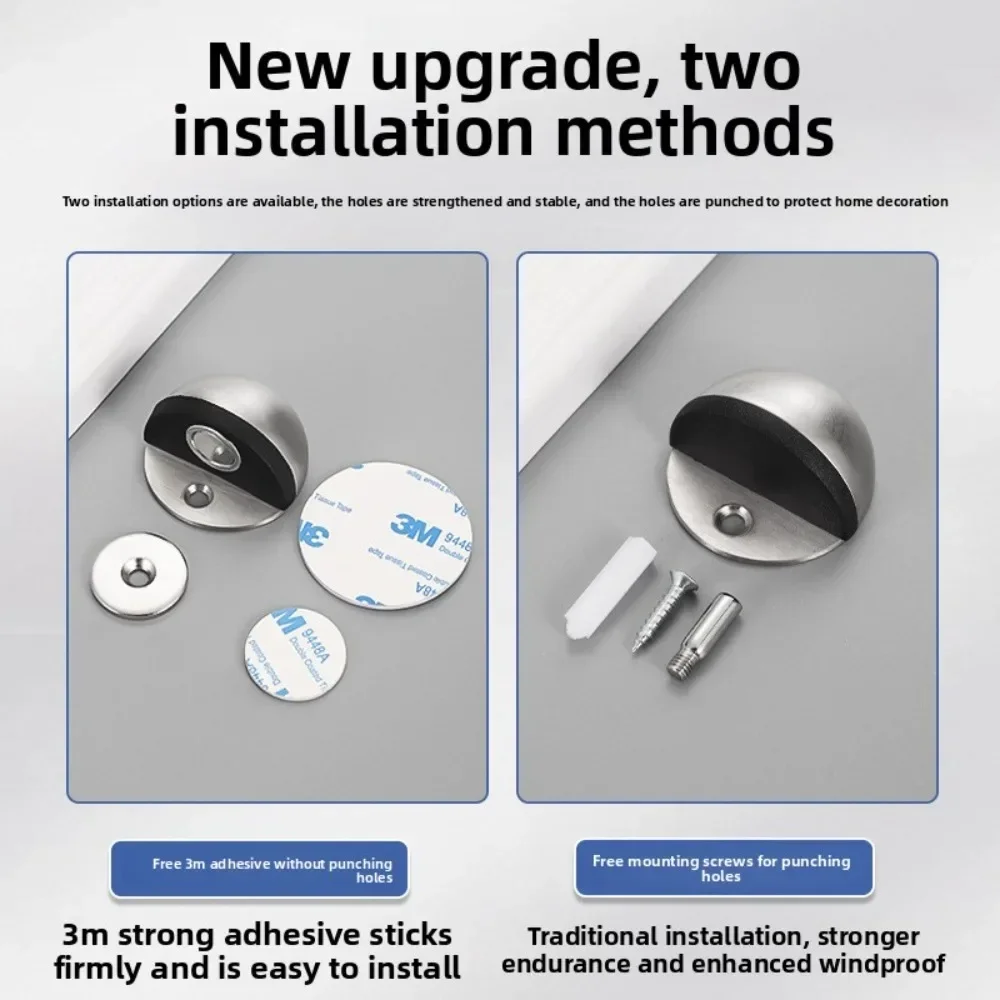 Magnet Easy Install Door Stopper, Anti-Collision Non-Slip & Windproof, Stainless Steel, Hot Sale