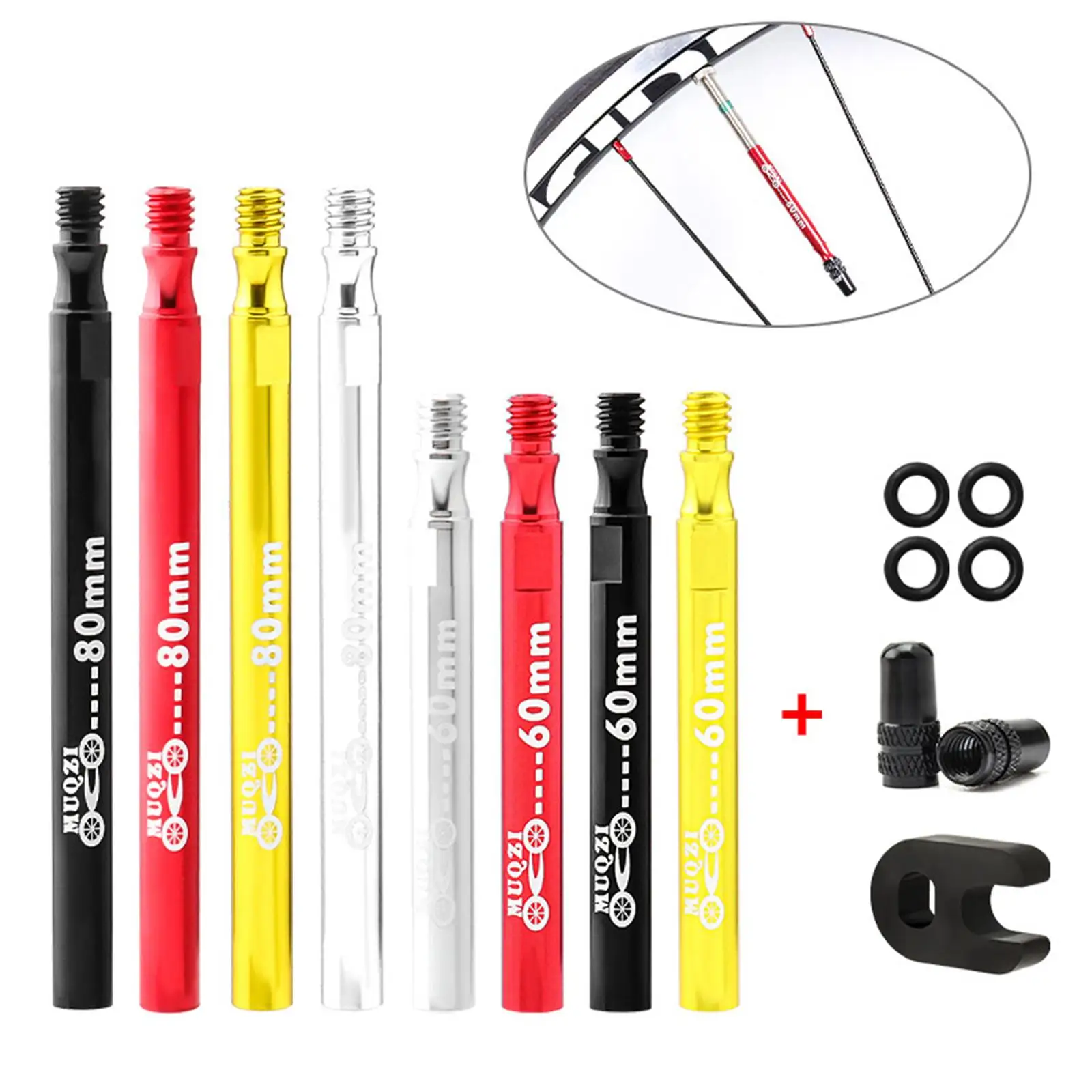 

Aluminum Presta Valve Extender Tubeless Tire Sealant Tool for Bicycle Anti Leak Inner Tire Mountain Road Use