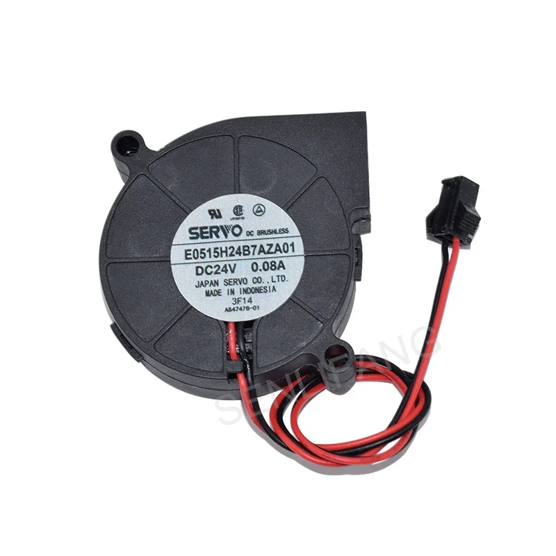 NEW for E0515H24B7AZA01 DC 24V 0.08A 50x50x15mm 2-Wire Server Cooling Fan