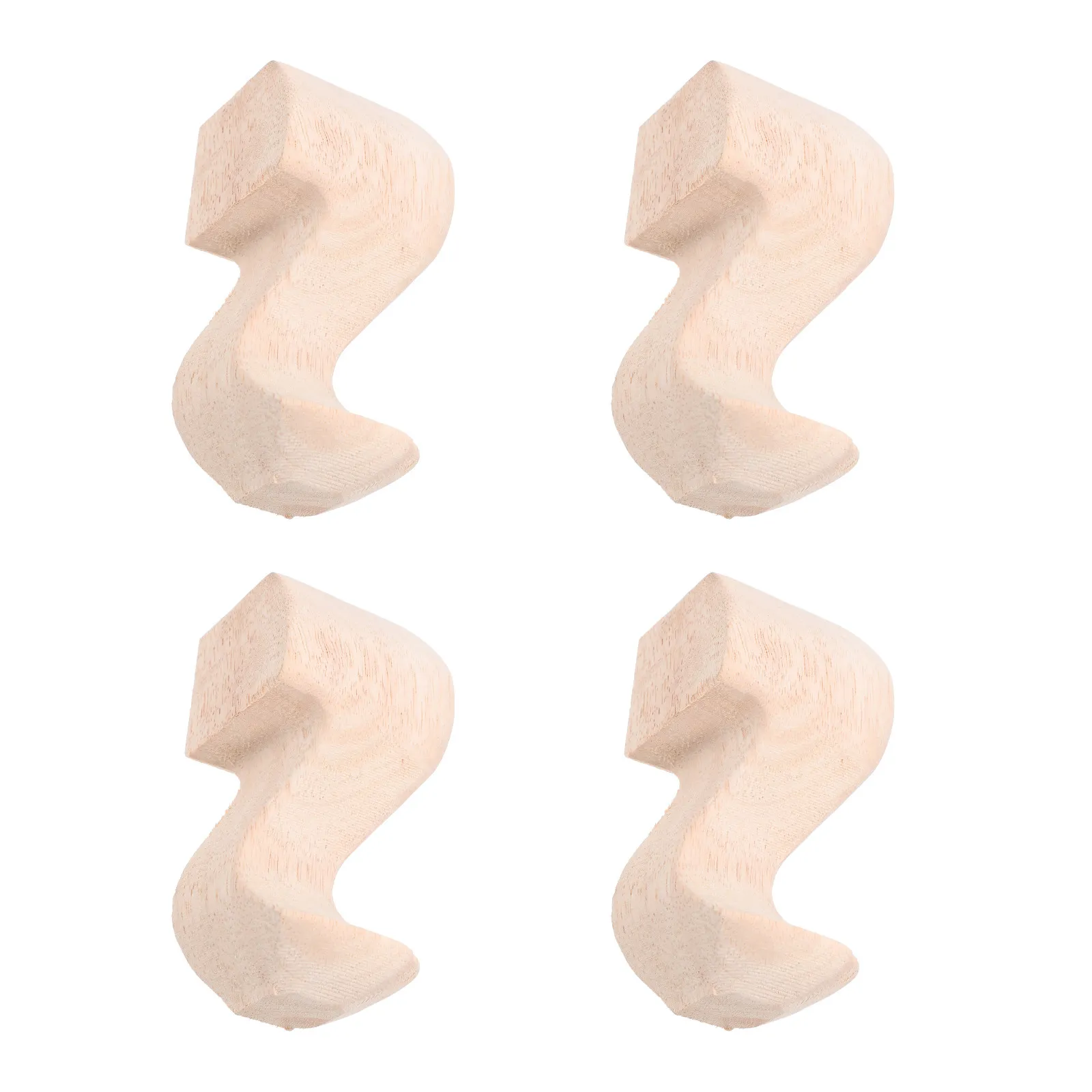

4Pcs Rubber Wood Solid Furniture Legs Chair Feet for Sofa Table Desk TV Cabinet Replacement Furniture Accessories