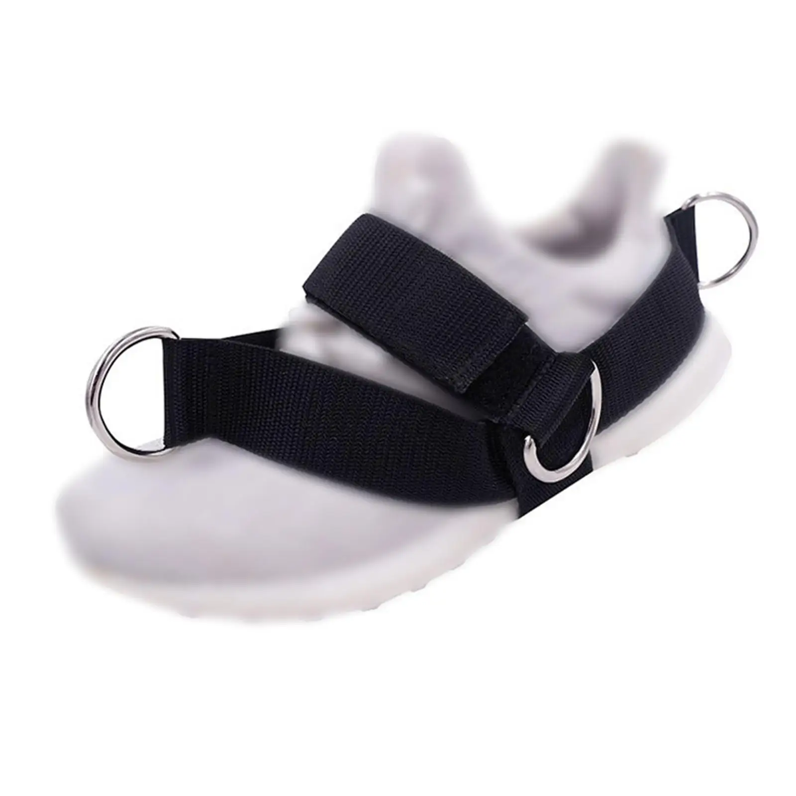 2 Pieces Nylon Ankle Strap with 4 connecting Points Gym Machine Attachment Pull Belt for Workout Pilates Fitness Training