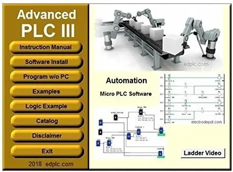 Plc Professional Programmable Controller 12 I/O Hmi, Din Power Supply 110/220Vac To 24Vdc