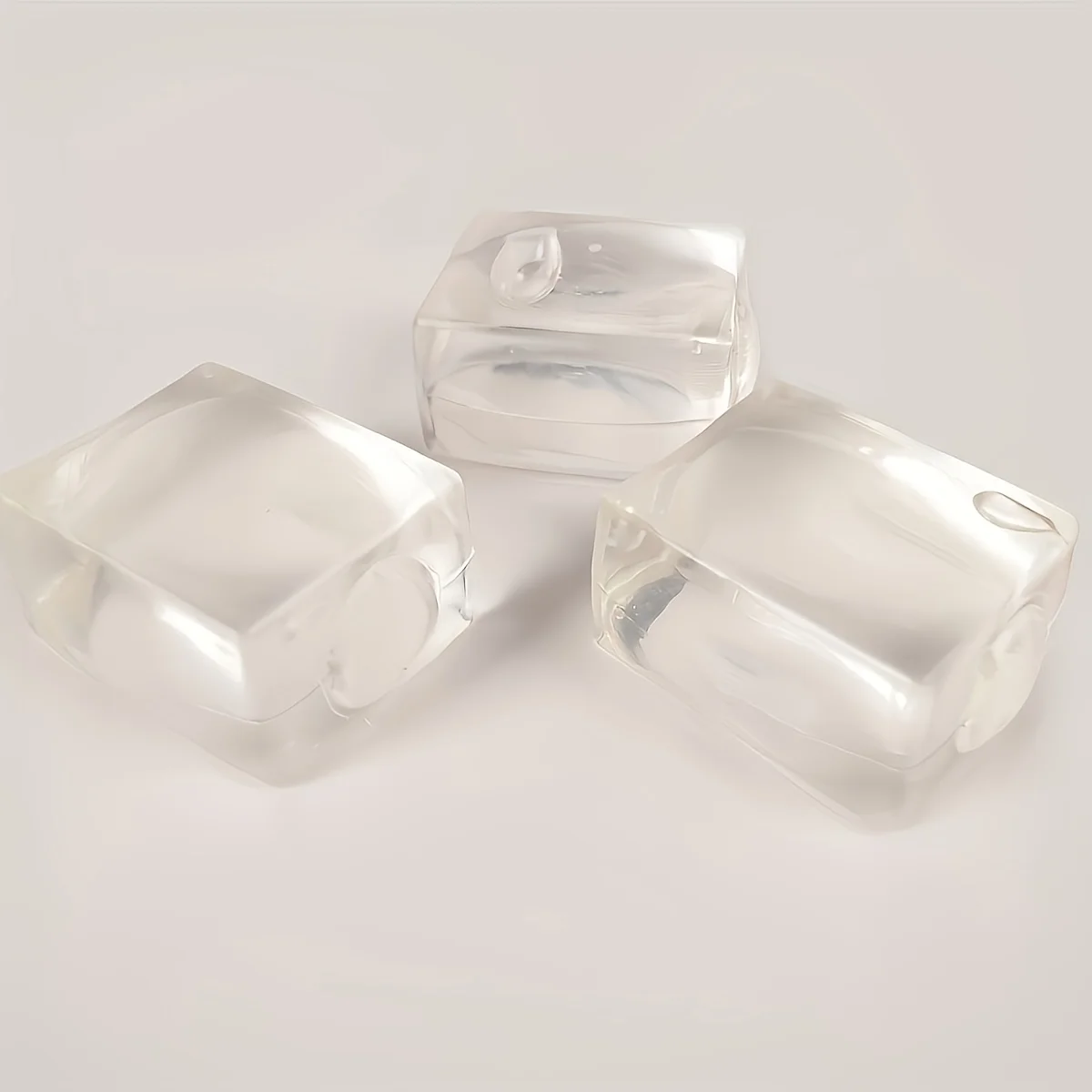Slow Rebound Transparent Ice Cube Toy, Soft Squishy Stress Relief Block, Perfect Party Festival Gift for Kids Adults