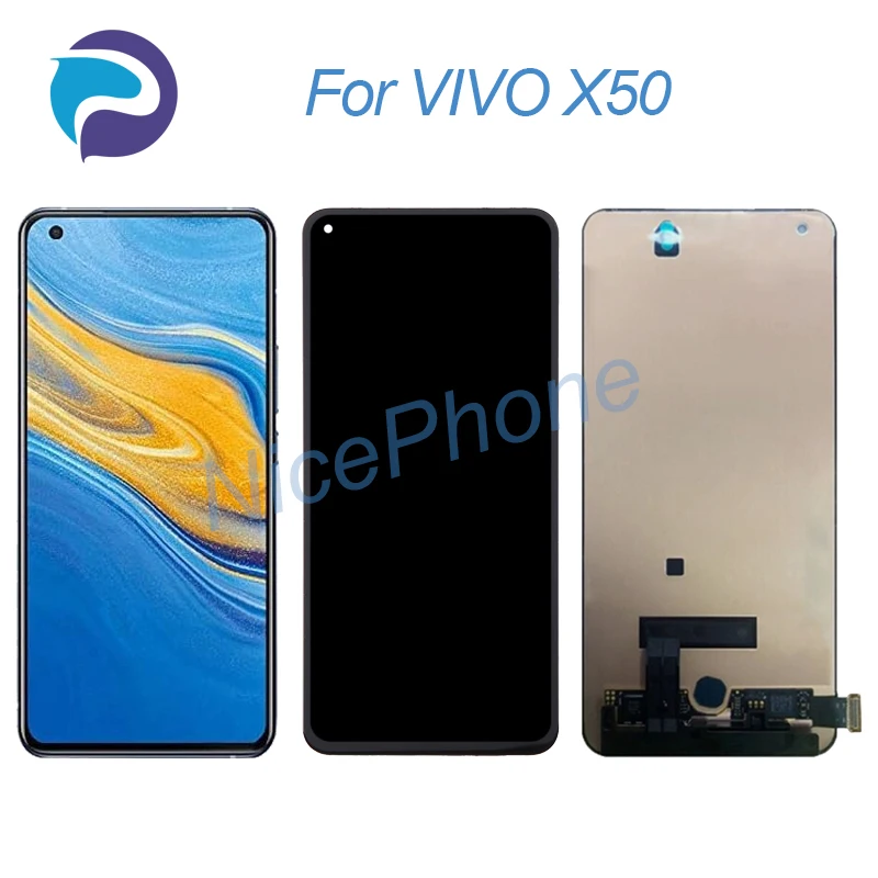 

ДЛЯ VIVO X50 LCD дисплей кодирующий преобразователь сенсорного экрана в сборе Замена 6,56 "2004 для VIVO V50 экран LCD