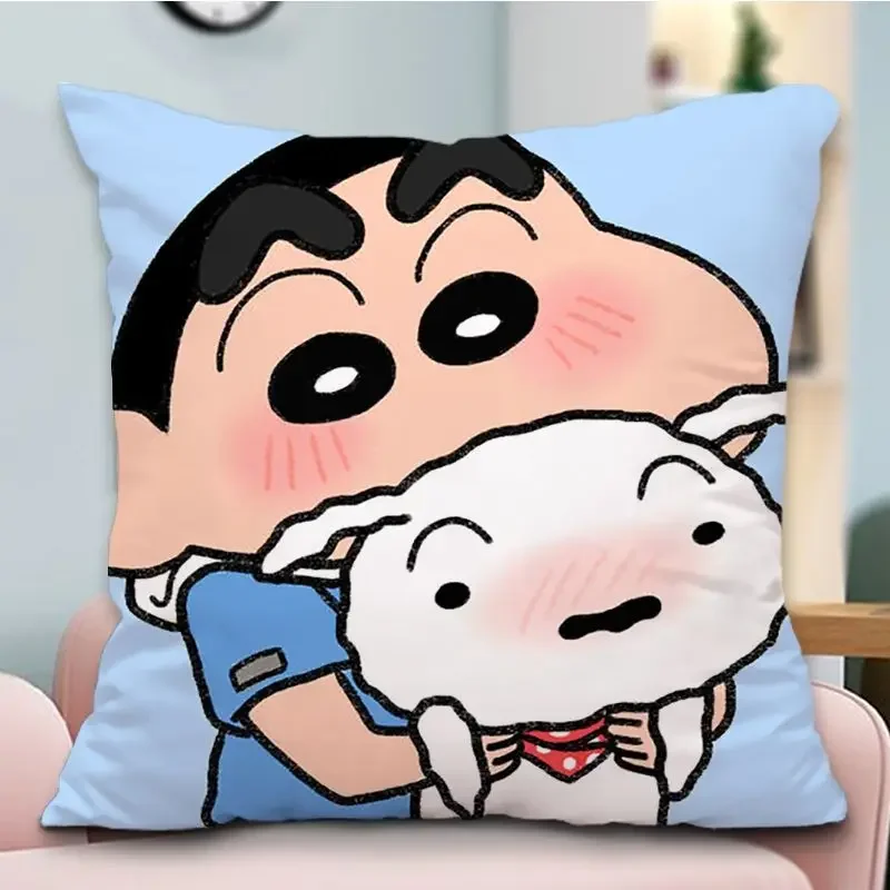 Crayon Shin-chan Kussensloop Anime Vierkante Kussenhoes Stofdicht Kussensloop Thuis Bank Woonkamer Bed Bank Decor Kussensloop