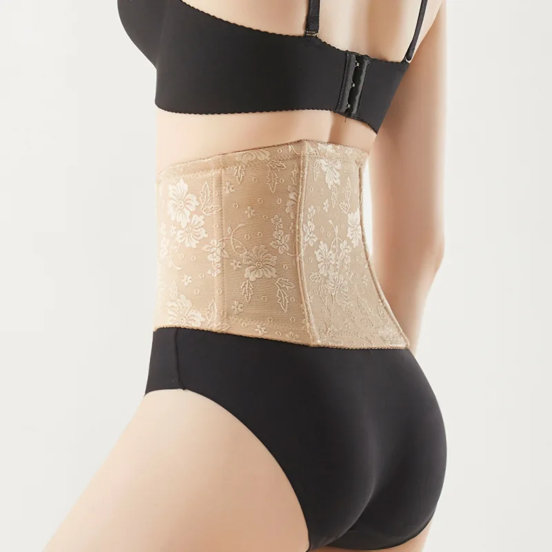 Women Postpartum Abdominal Belt Very Practical Beautiful Band Repair Lace Mesh Thin Body Shaping Buckle Adjustable Waist Closure