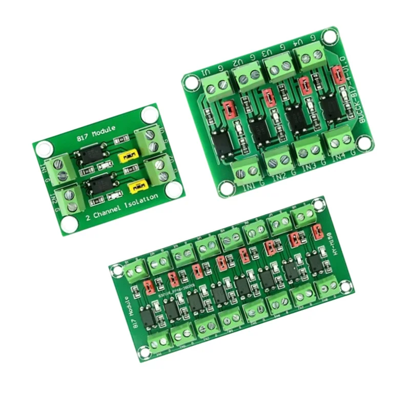 817 Optocoupler 2/4 Channel Voltage Control Isolation Board Signal Conversion Adapter Module Driver Photoelectric Isolated