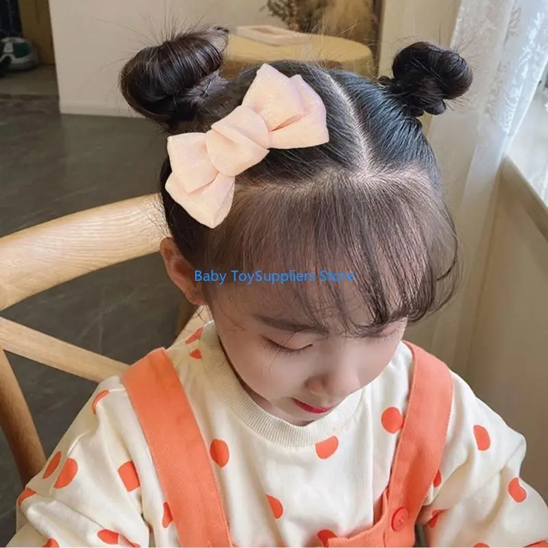 

R1WF Bow Headband for Baby Girls Fashion Sweet Bowknot Hair Bands Elastic Hair Rope Toddler Lovely Headdress Ponytail Decors