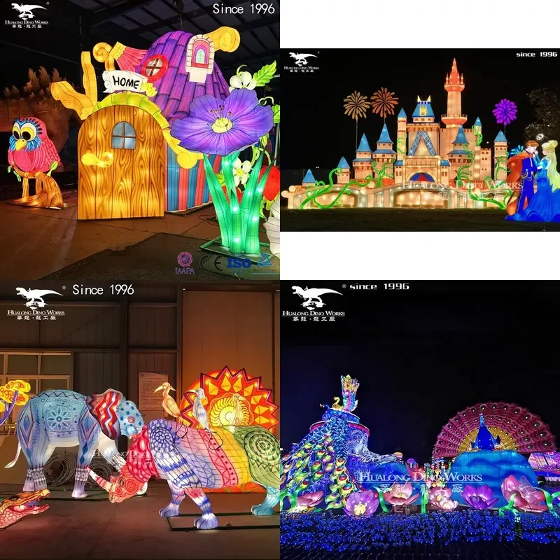 Fairy Cartoon Lanterns Artificial Sculpture Lights Lantern Festival Park Art Installation