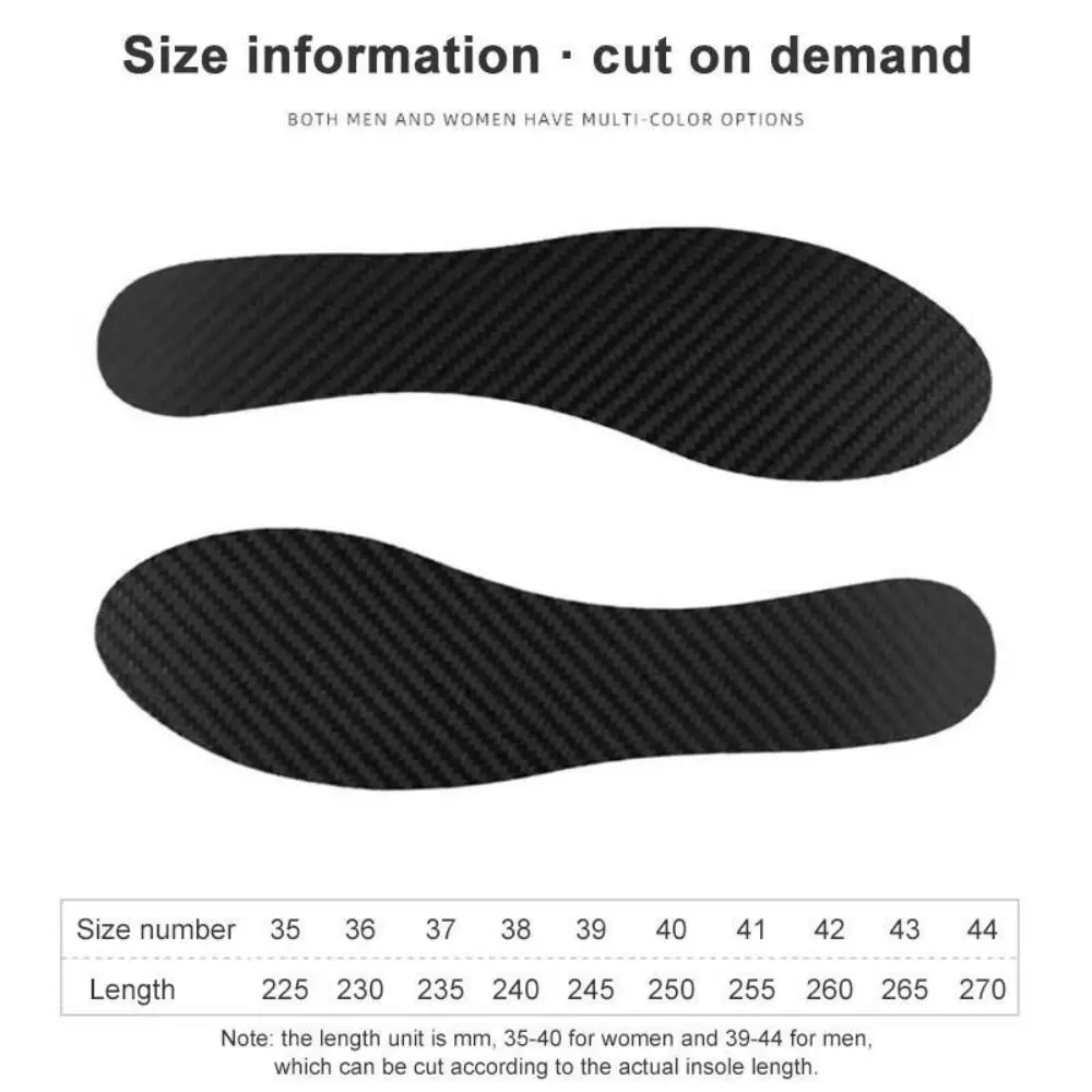 1 Paar starre Einlegesohlen aus Carbonfaser, orthopädische Schuheinlagen aus Carbonfaser-Material, ultradünne Morton-Verlängerung – Detail 1