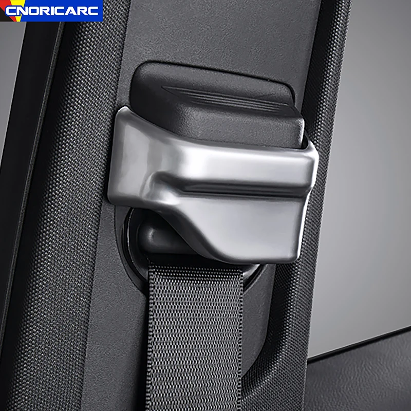 

For Mercedes Benz C E Class W205 W213 GLC X253 Car Seat Safety Belt Cover Sticker Carbon Fiber Pattern Trim Interior Accessories