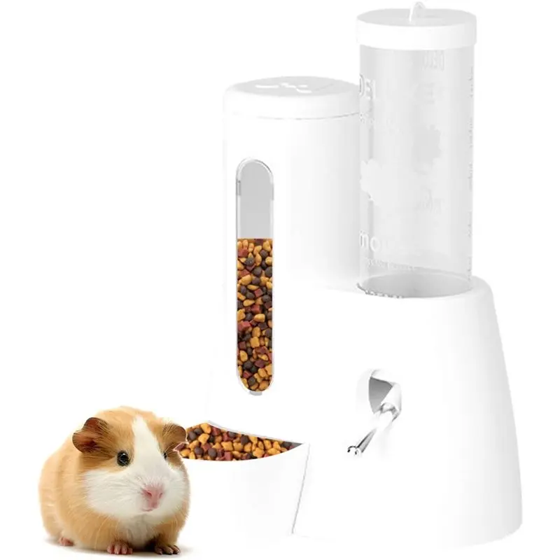 

ABGR-Кламинесцентная конструкция 2-в-1 Бутылка для воды для хомяка и дозатор еды - герметичный (125 мл) для маленьких домашних животных