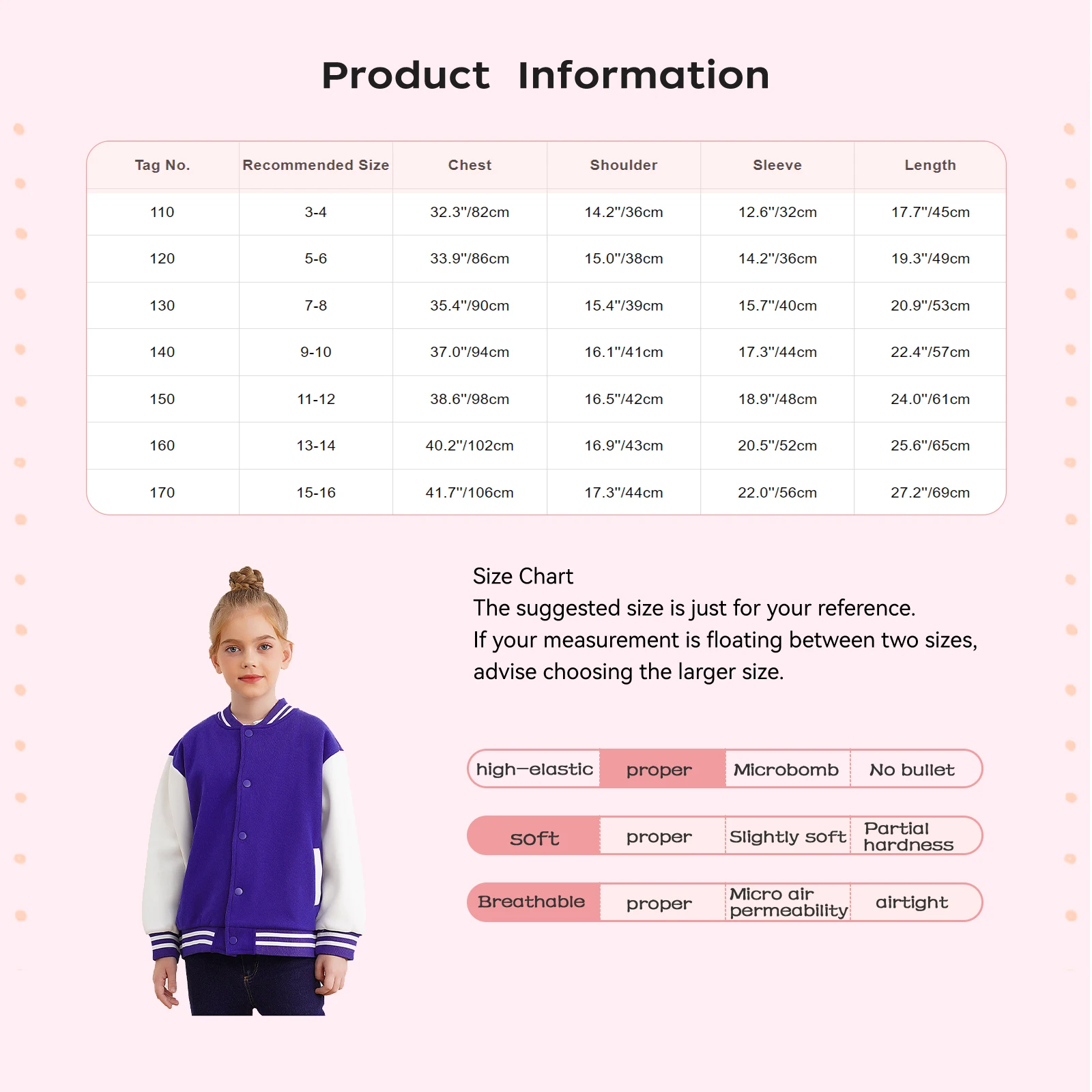 Boys Girls Fleece-Lined Unisex Baseball Jacket Color Block Long Sleeve Button Sweatshirt Outwear with Pockets