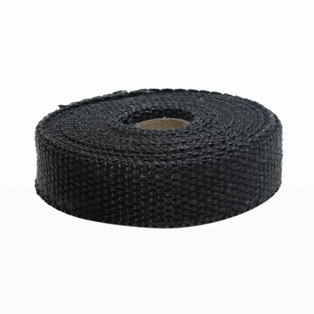 Thermal Heat Wrap 5 Meters Black Pipe Insulation Tape Glass Fiber Insulation Tape +4*Ties Car Motorcycle Manifolds