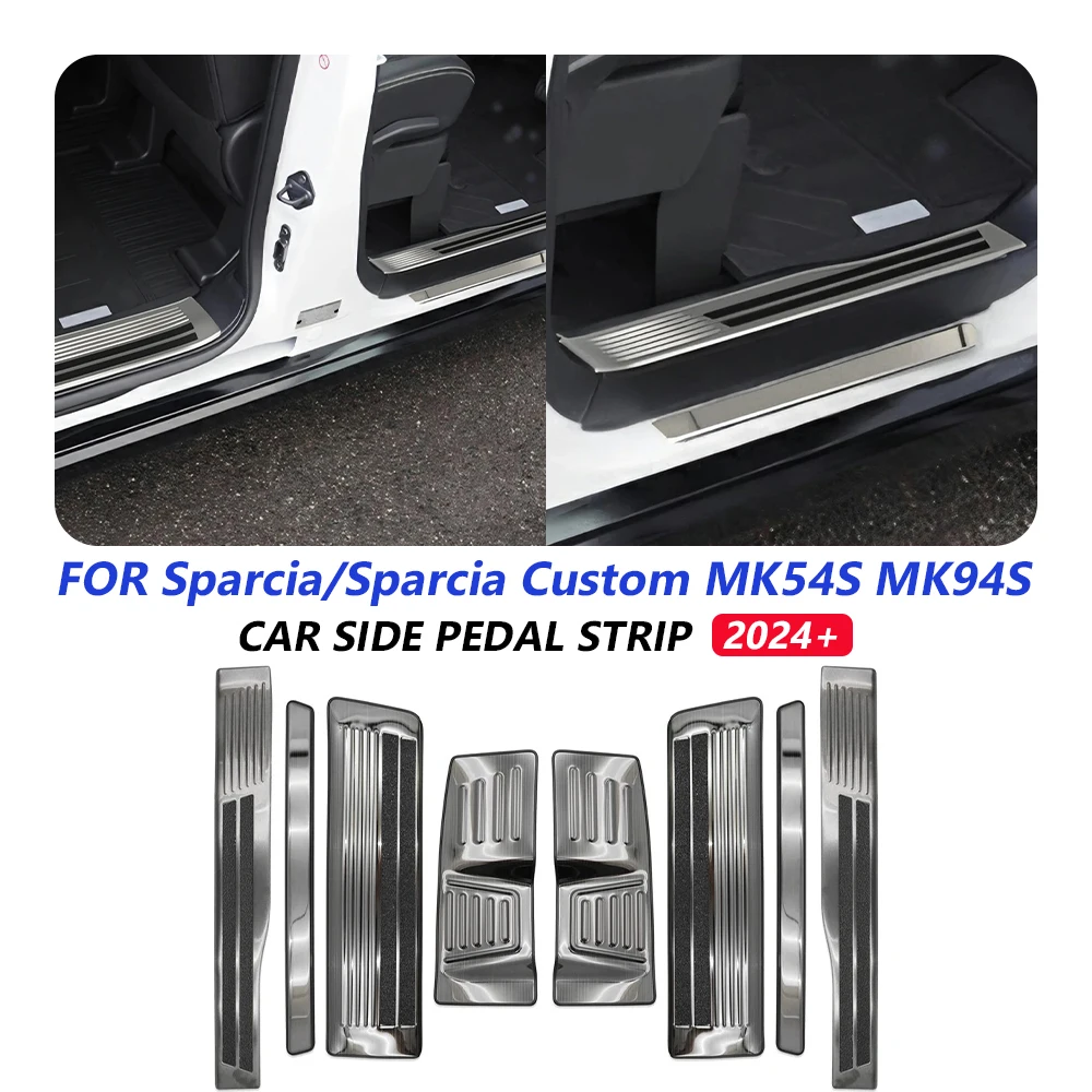 Накладка на порог автомобиля для Spacia Custom MK54S MK94S 2024 2025 2026, внешняя, защитная от грязи, декоративная, от истирания, для моделей MK54S MK94S