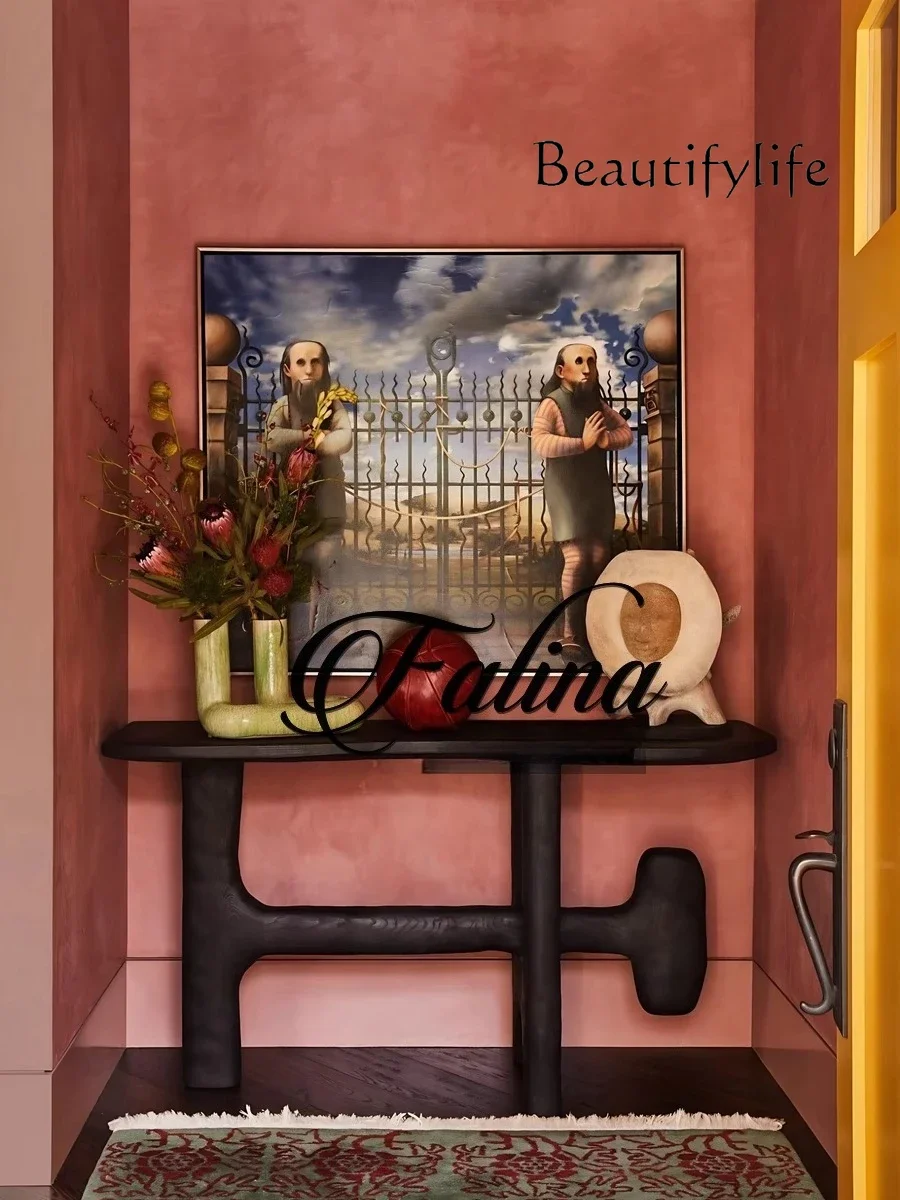 

WM French entrance table, special-shaped American light luxury, high-end sense of entry, facing the door, entrance table