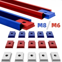 5Pcs M6 M8 T Slot Nut T30 T-track Slider T Block Square Nuts for WoodworkingTool Jigs Screw Slot Fastener Aluminum Profile