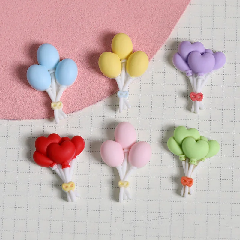 

10Pcs Mini - colour Balloon Resin DIY Barrette Handwork Mobile Phone Case Decoration Cream Glue Flat Back Patch Manufactu