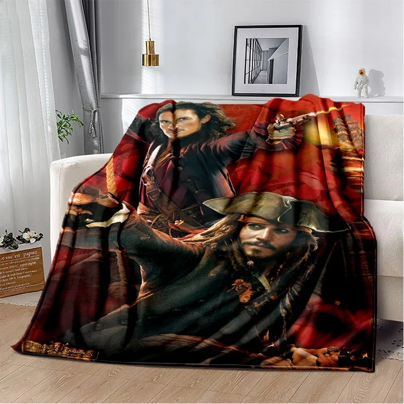 2025 New Jack Johnny Depp Pirates of The Caribbean Gift Flannel Blanket,Throw Blanket Comfortable Blanket for Beds Sofa Home