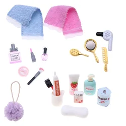 1Set Dollhouse Mini Cosmetics Lipstick Perfume Miniature Fashion Scene Doll Toiletry Model Accessories Mini Beauty Props