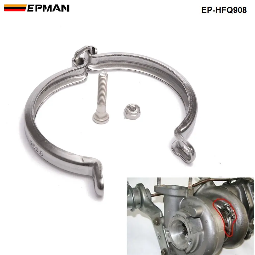 EPMAN For Mitsubishi TD05 TD06 Turbocharger Turbo V-band Clamp Set 90.8mm EP-HFQ908