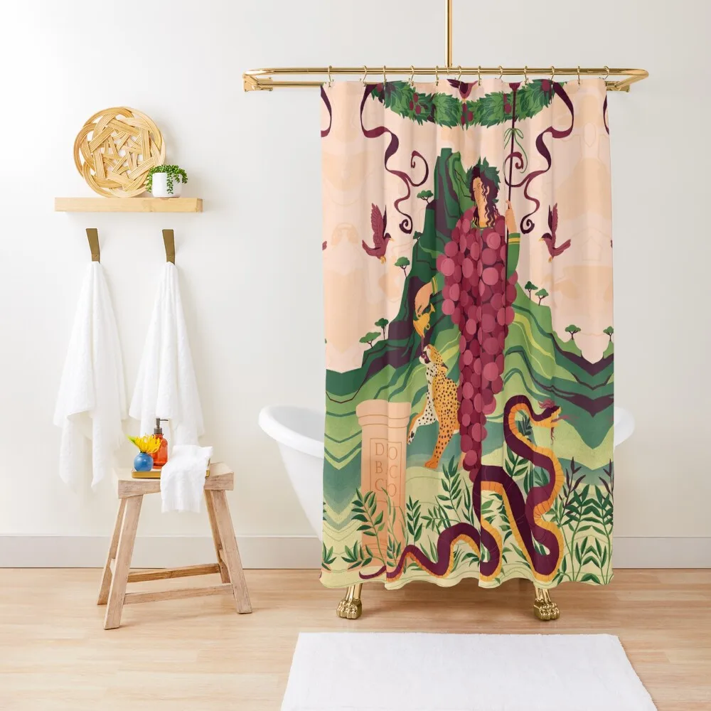

Pompeiian Bacchus Shower Curtain Waterproof Bath And Anti-Mold Bathroom Shower For The Bathroom Bathroom Accessories Curtain
